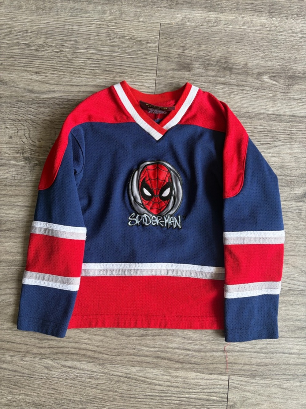 Spider-Man Blue & Red Kids' Long Sleeve hockey jersey